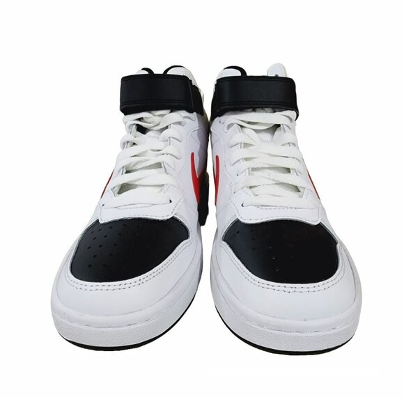Nike Court Borough Mid 2 Sz 7Y Big Kid Shoes White Red School Sneaker CD7782-110 - Picture 5 of 14